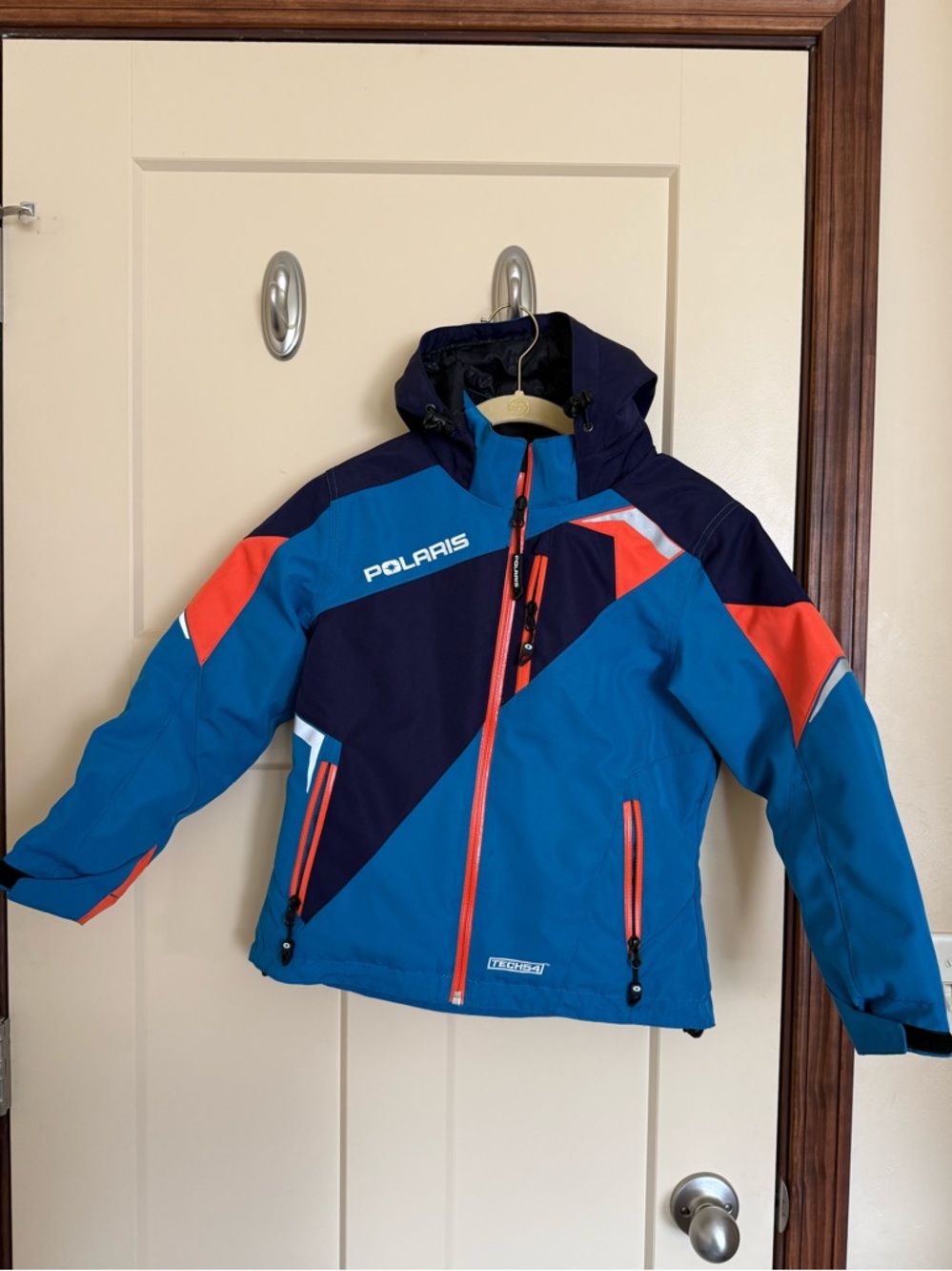 Youth Polaris Blue & Orange Snow Jacket Size Medium